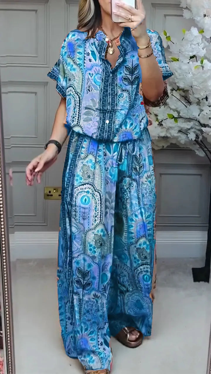 Conjunto Estilo Vintage Estampado