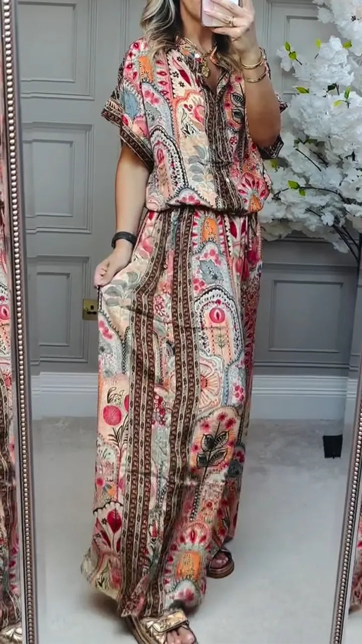 Conjunto Estilo Vintage Estampado