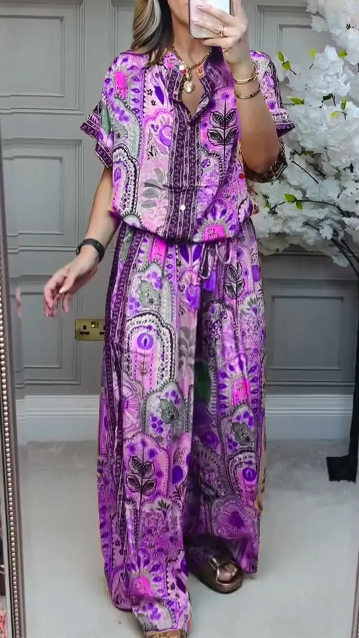 Conjunto Estilo Vintage Estampado