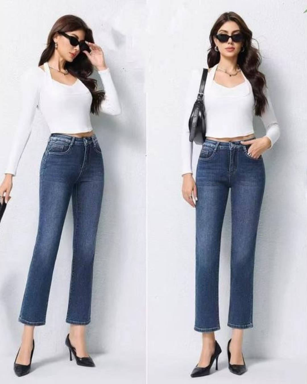 Pantalón recto con faja integrada