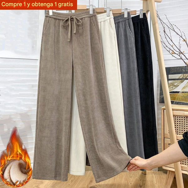 Pantalones Casuales Acanalados