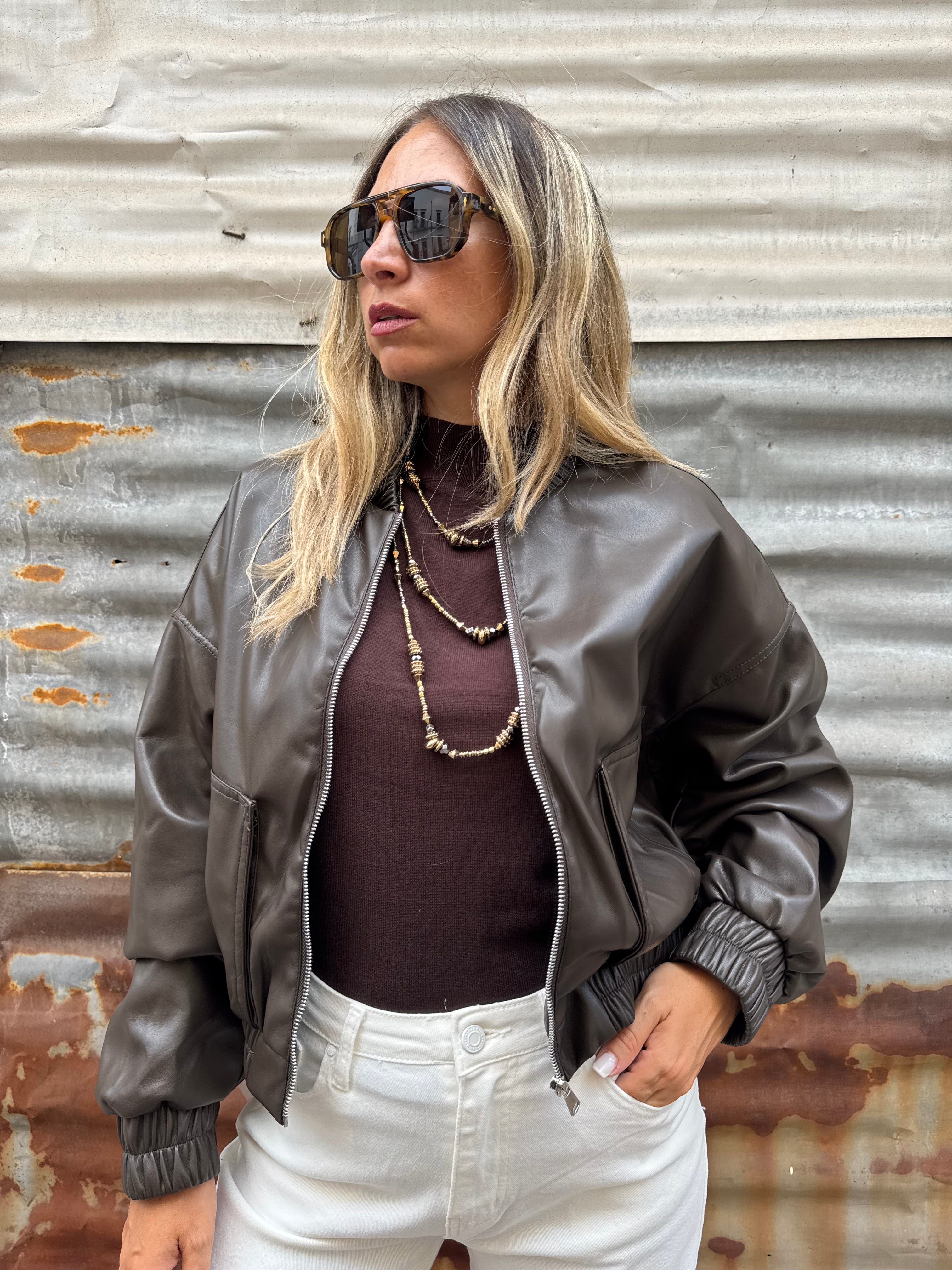 Chaqueta B0mber Chocolate