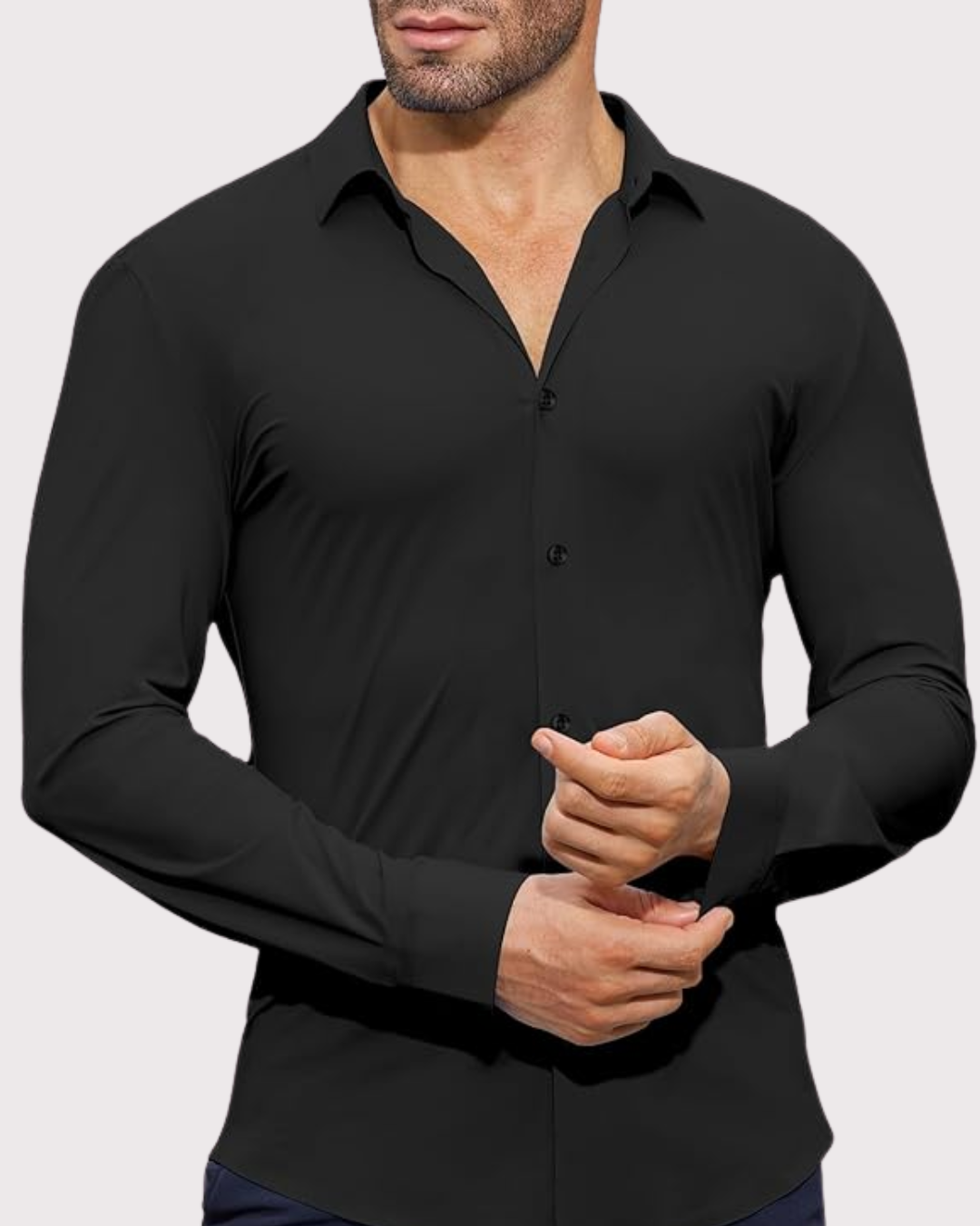 camisa de vestir elástica