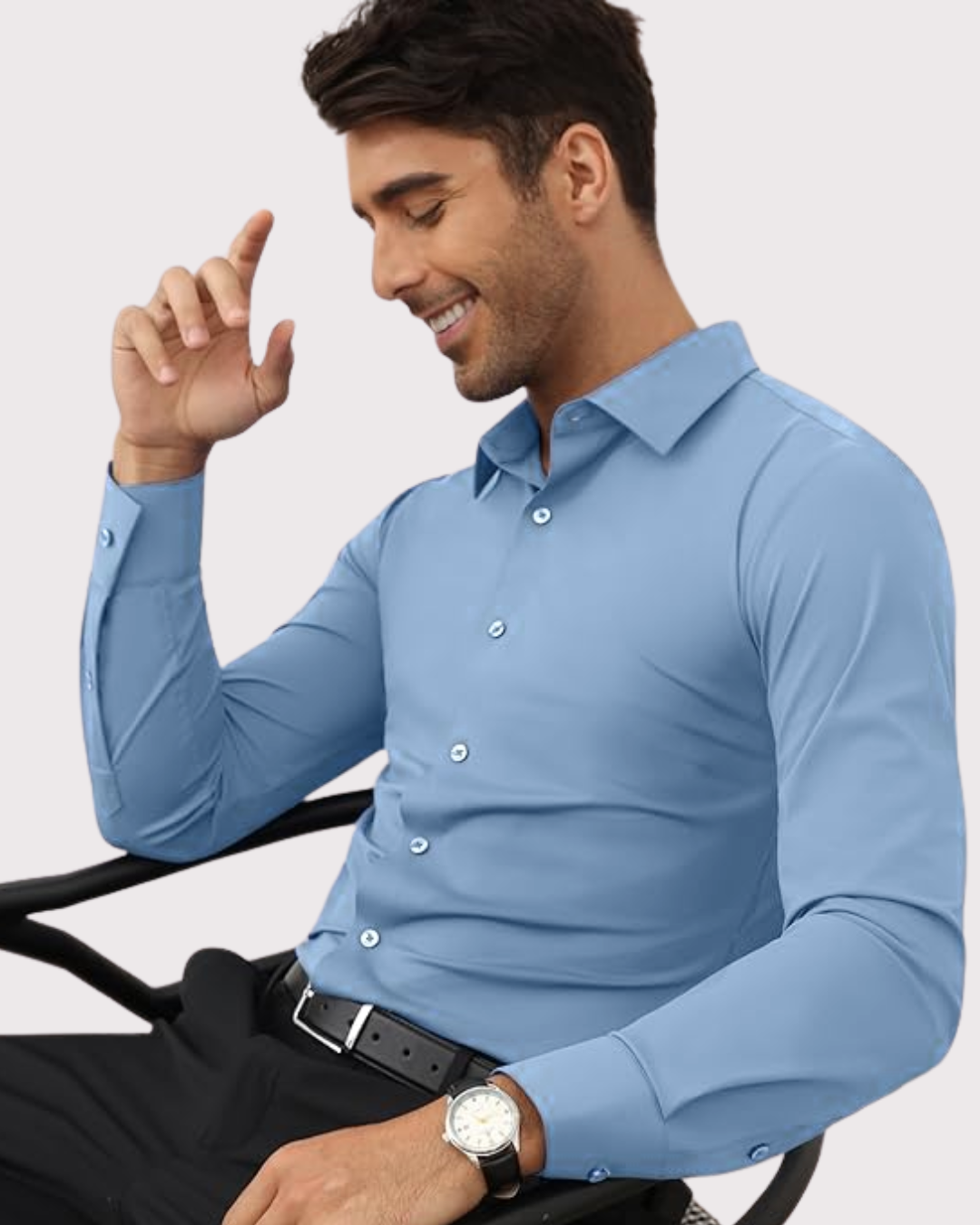 camisa de vestir elástica