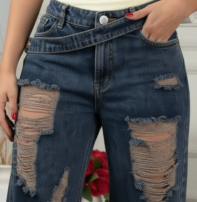 Vaquero de Aplique Desgatado