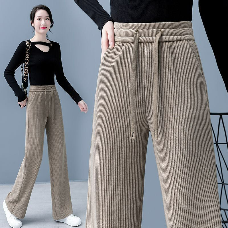 Pantalones Casuales Acanalados