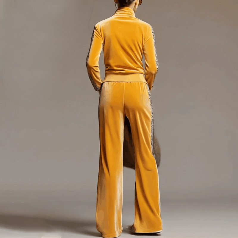 Chándal con estampado de leopardo