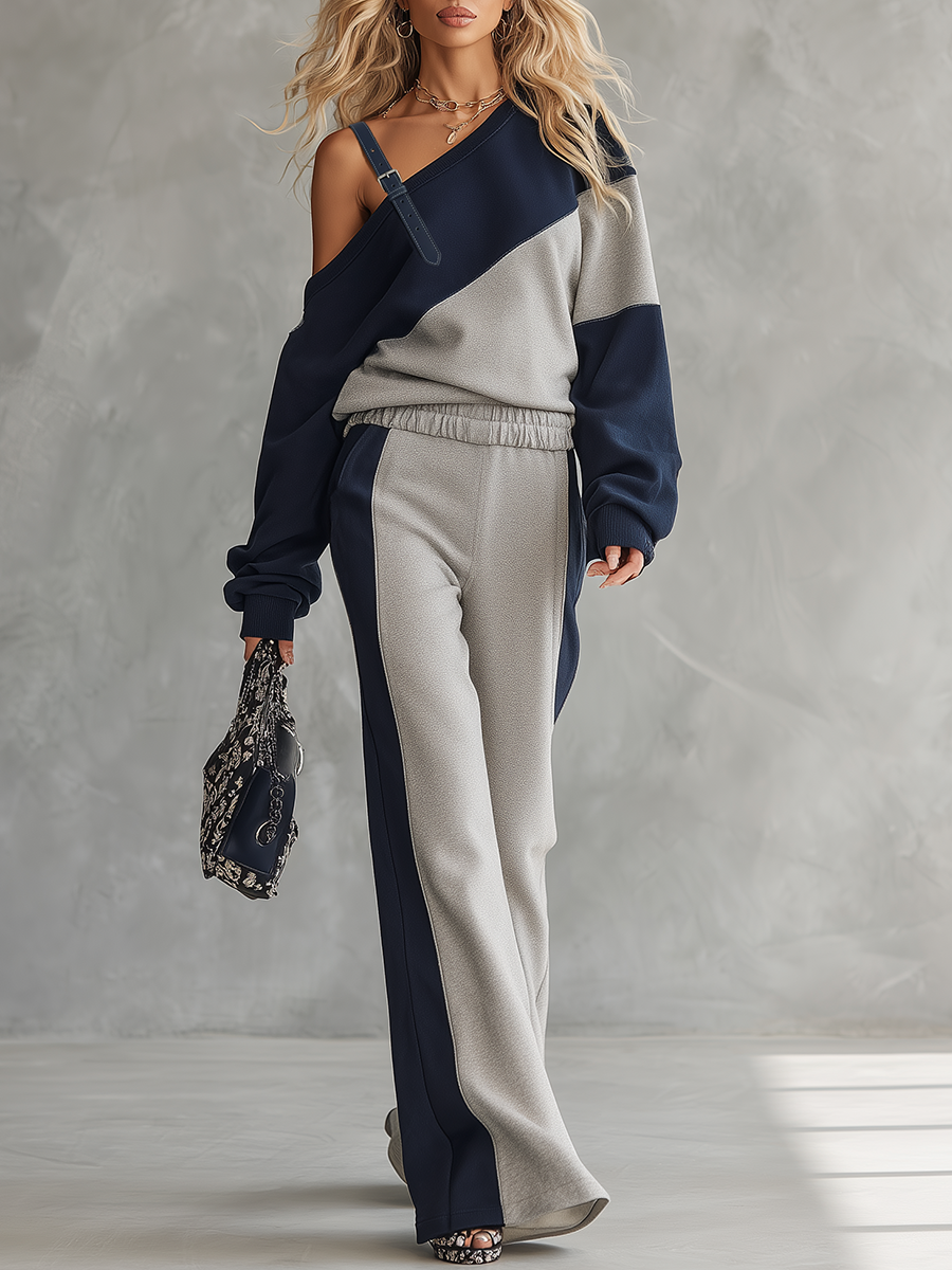 Conjunto minimalista  de un solo hombro