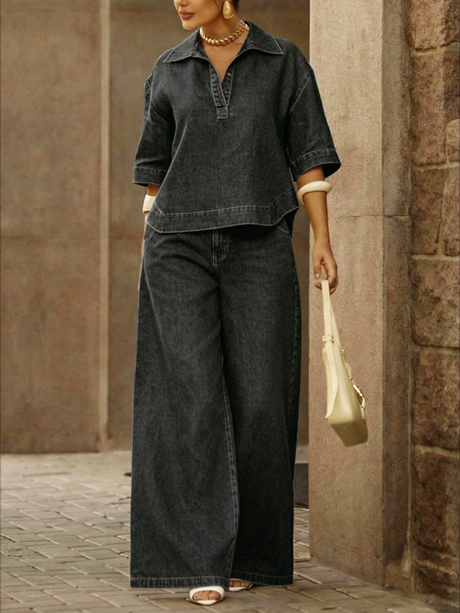 Conjunto Overzise de Denim