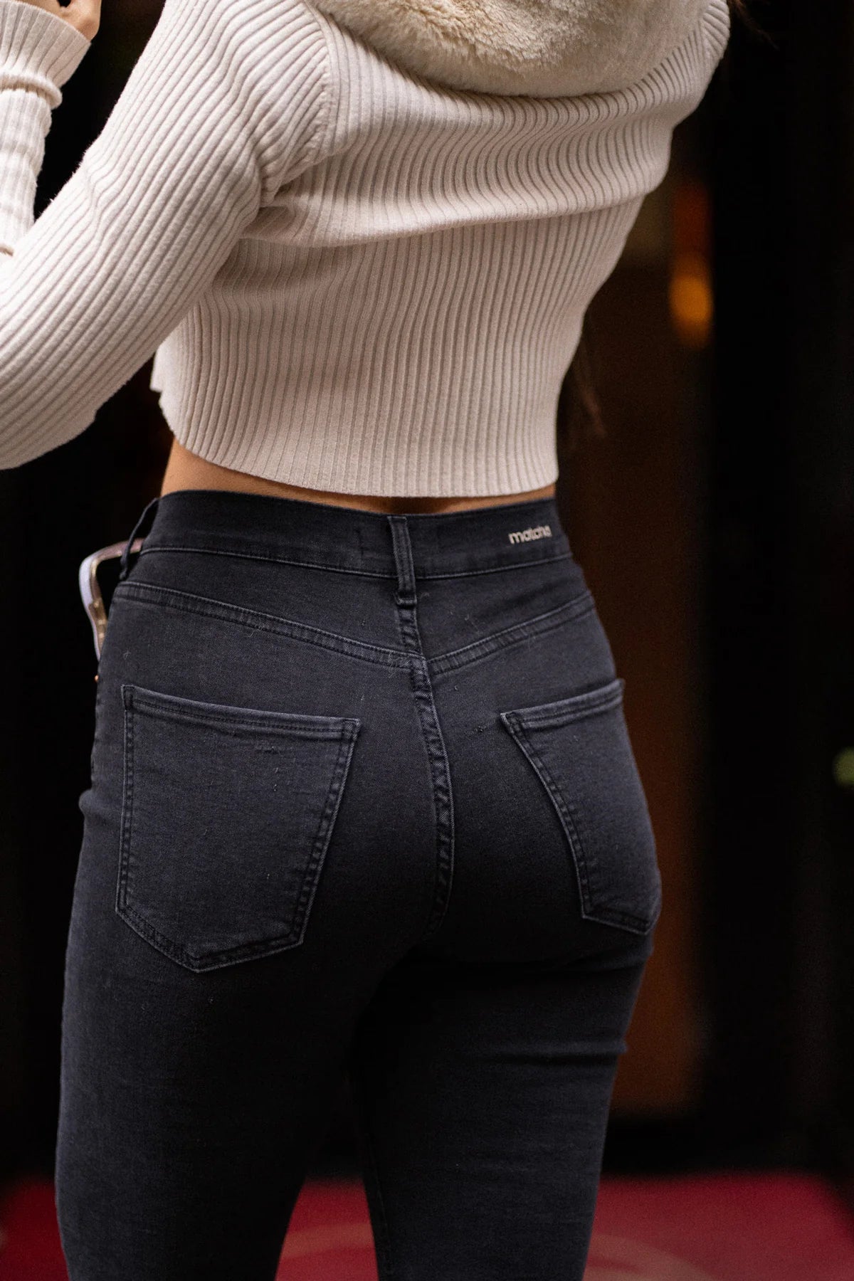 Jeans Tiro Alto Estilo Mom