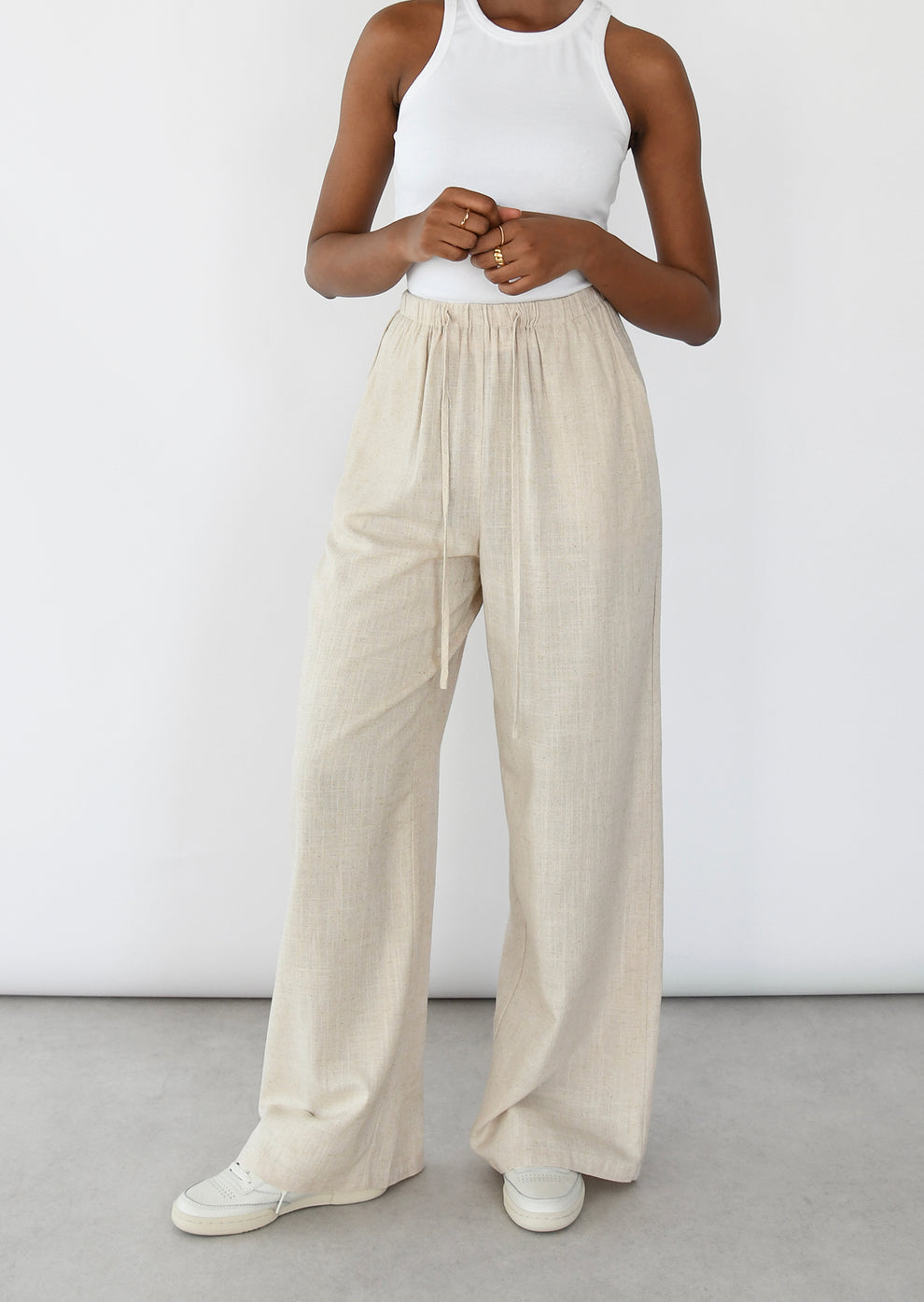 Pantalón de lino primavera-verano