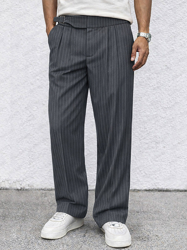 Pantalones Rectos Elegantes a Rayas