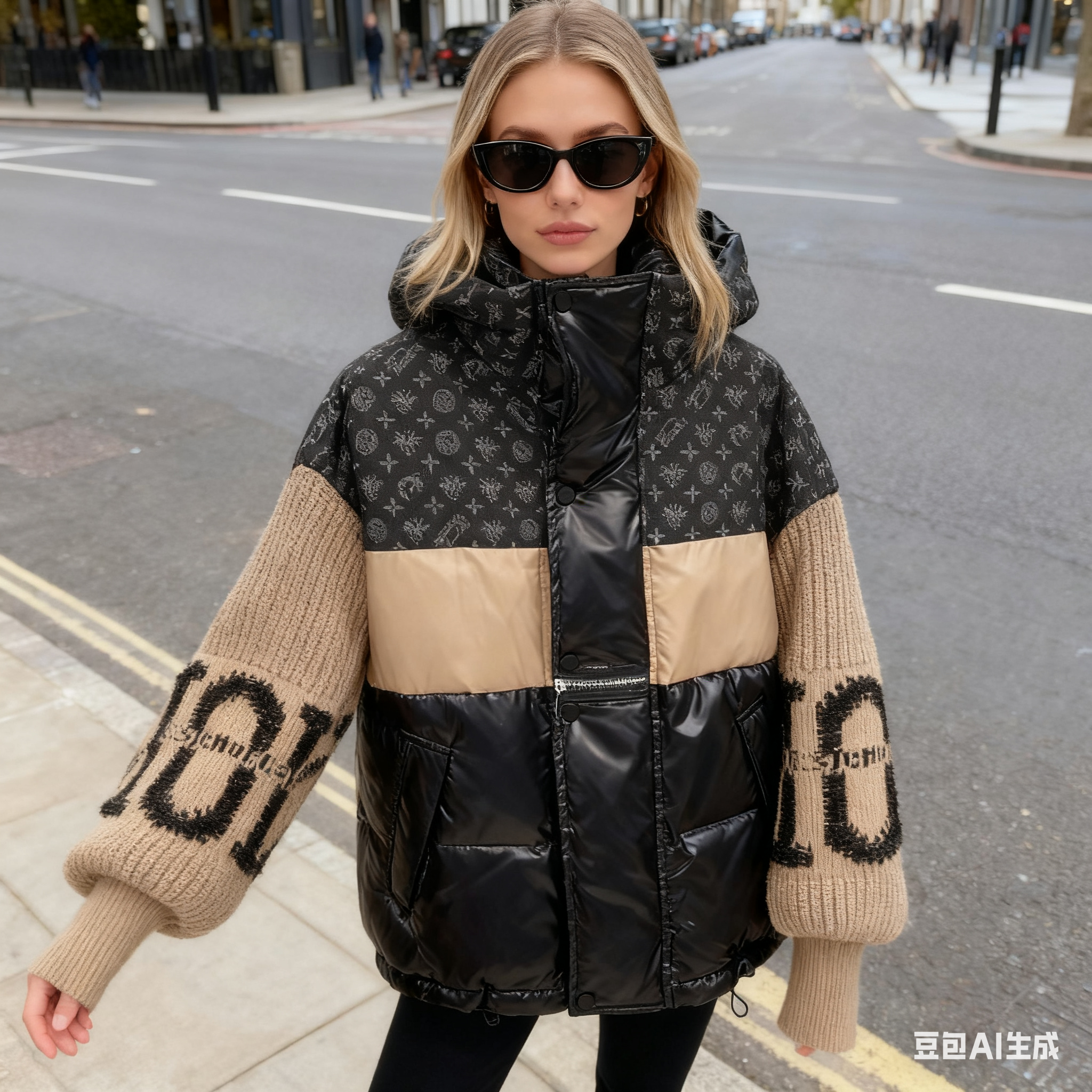 Chaqueta acolchada de retazos Maelie